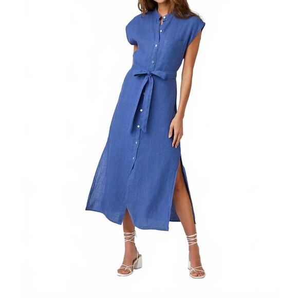 BELLA DAHL Dresses & Skirts - NEW BELLA DAHL cap sleeve button front midi dress in antique indigo